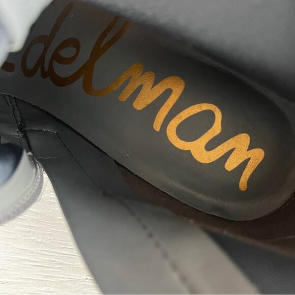 Sam Edelman Calexa Blue Velvet Heeled Sock Boots size 8.5 - Picture 4 of 12